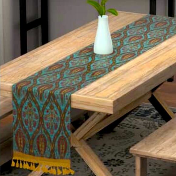 Table Runner 72” L x 19.6” W in an Abstract Pattern. - Picture 1 of 5